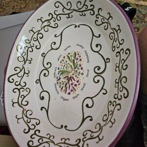 temptations ovenware bistro oval garden themed dish